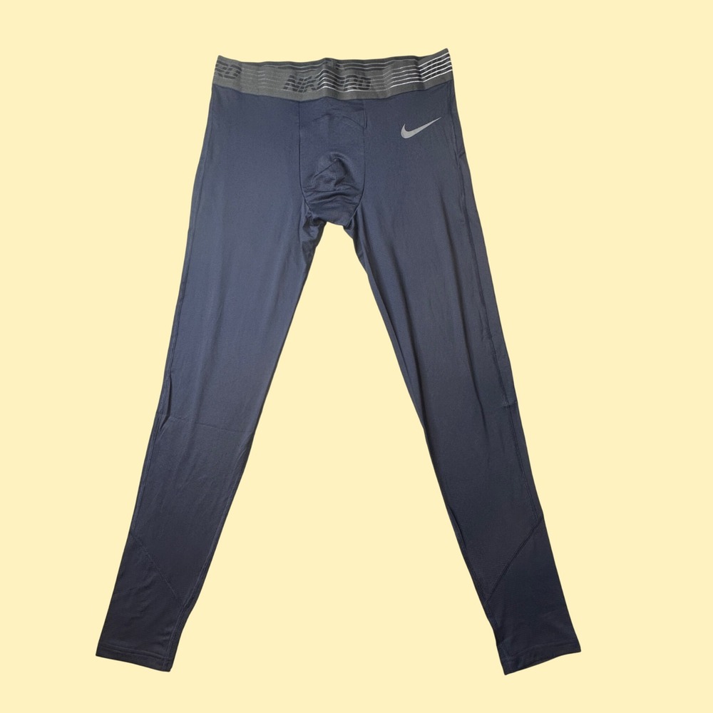 Nike Compression Leggings Mens XL Pro Dri-FIT Navy Blue Football AT3198-459 NEW